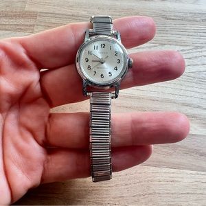 Timex waterproof ladies stainless steel speidel expansion band mechanical watch
